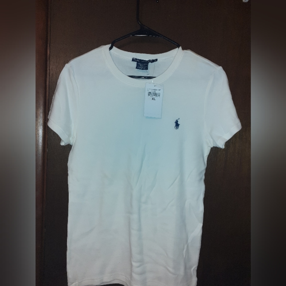 White Ralph Lauren T-shirt with tags